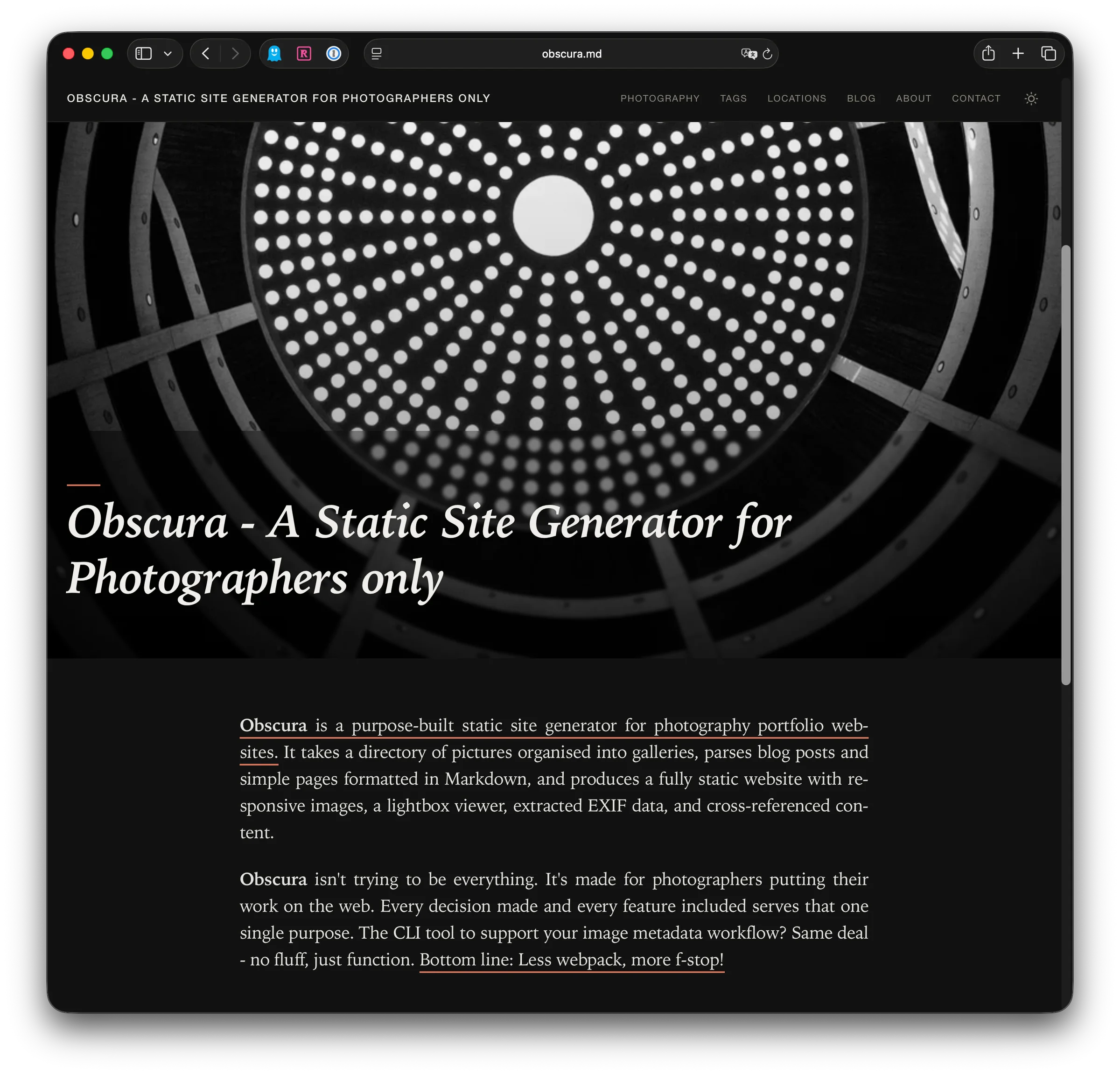 Obscura Project Homepage