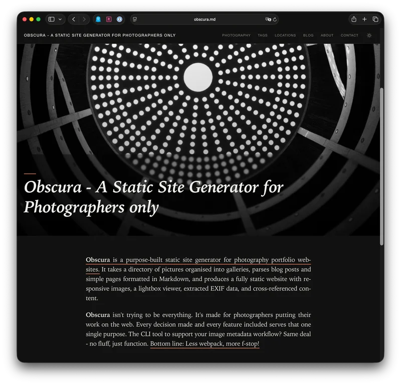 Obscura Project Homepage